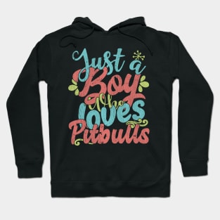 Just A Boy Who Loves Pitbulls dog Gift product Hoodie